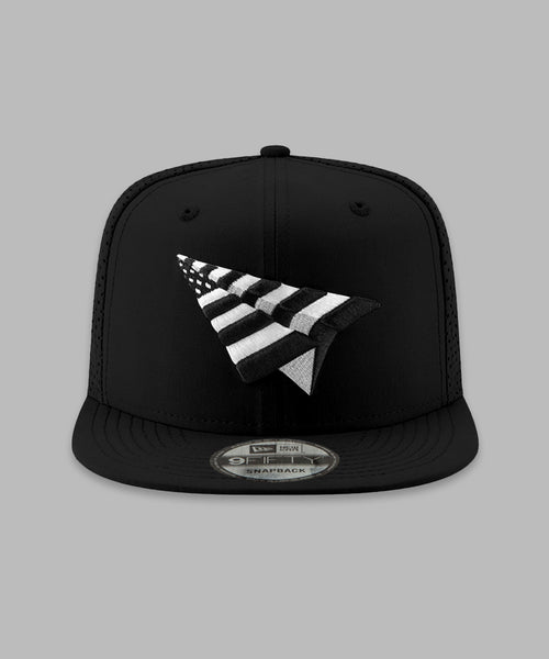 Perforated Black "On The Run II" High Crown 9Fifty Snapback Hat