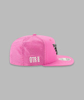 Pink Perforated "On The Run II" High Crown Hat