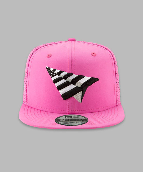 Perforated Pink "On The Run II" High Crown 9Fifty Snapback Hat